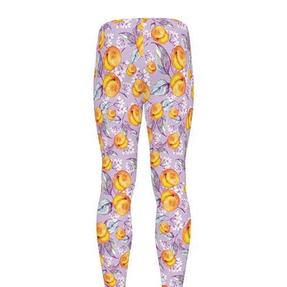 Watercolor Apricot Fruit Pattern Print Men's leggings
