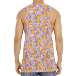 Watercolor Apricot Fruit Pattern Print Men's Muscle Tank Top