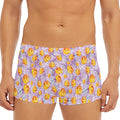 Watercolor Apricot Fruit Pattern Print Men's Short Boxer Briefs