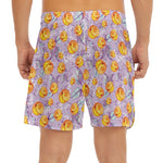 Watercolor Apricot Fruit Pattern Print Men's Split Running Shorts