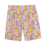 Watercolor Apricot Fruit Pattern Print Men's Sports Shorts