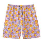 Watercolor Apricot Fruit Pattern Print Men's Swim Trunks