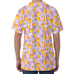 Watercolor Apricot Fruit Pattern Print Men's Velvet T-Shirt