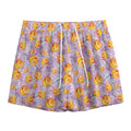 Watercolor Apricot Fruit Pattern Print Mesh Shorts