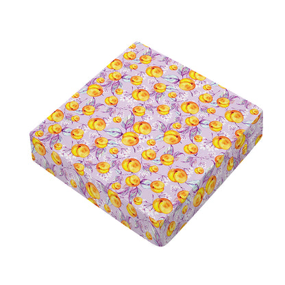 Watercolor Apricot Fruit Pattern Print Outdoor Seat Cushion Cover
