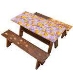 Watercolor Apricot Fruit Pattern Print Picnic Table Cover