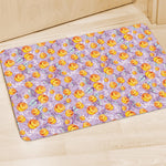 Watercolor Apricot Fruit Pattern Print Polyester Doormat