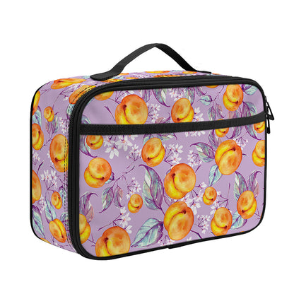 Watercolor Apricot Fruit Pattern Print Portable Lunch Bag