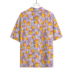 Watercolor Apricot Fruit Pattern Print Rayon Hawaiian Shirt