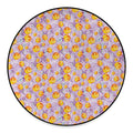 Watercolor Apricot Fruit Pattern Print Round Floor Mat