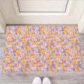 Watercolor Apricot Fruit Pattern Print Rubber Doormat