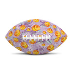Watercolor Apricot Fruit Pattern Print Rugby Ball