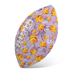 Watercolor Apricot Fruit Pattern Print Rugby Ball