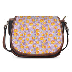 Watercolor Apricot Fruit Pattern Print Saddle Bag