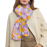 Watercolor Apricot Fruit Pattern Print Scarf