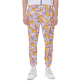 Watercolor Apricot Fruit Pattern Print Joggers