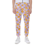 Watercolor Apricot Fruit Pattern Print Scuba Joggers