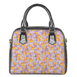 Watercolor Apricot Fruit Pattern Print Shoulder Handbag