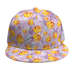 Watercolor Apricot Fruit Pattern Print Snapback Cap