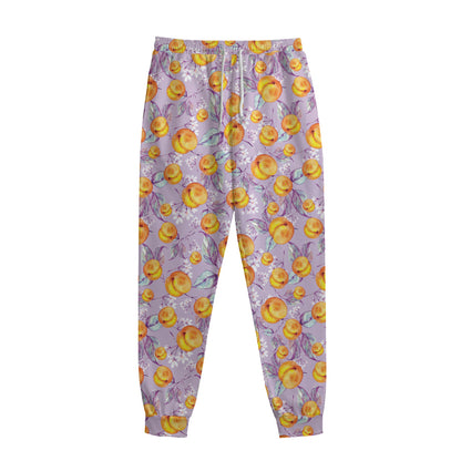 Watercolor Apricot Fruit Pattern Print Sweatpants
