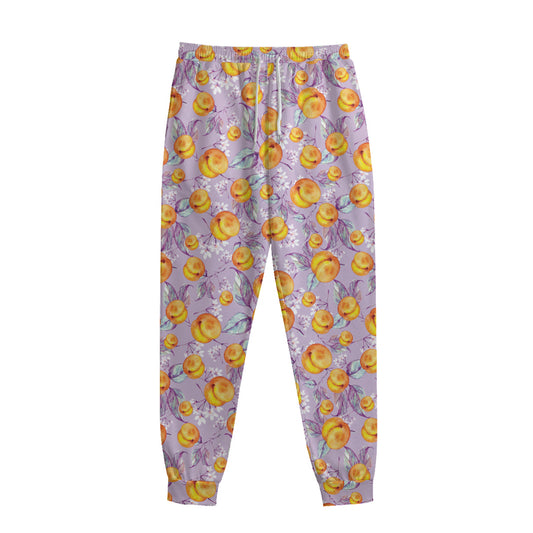 Watercolor Apricot Fruit Pattern Print Sweatpants