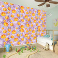 Watercolor Apricot Fruit Pattern Print Wall Sticker