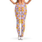 Watercolor Apricot Fruit Pattern Print Women's Leggings