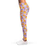 Watercolor Apricot Fruit Pattern Print Women's Leggings