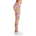 Watercolor Apricot Fruit Pattern Print Women's Leggings