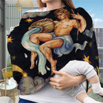 Watercolor Aquarius Zodiac Sign Print Baby Seat Cover