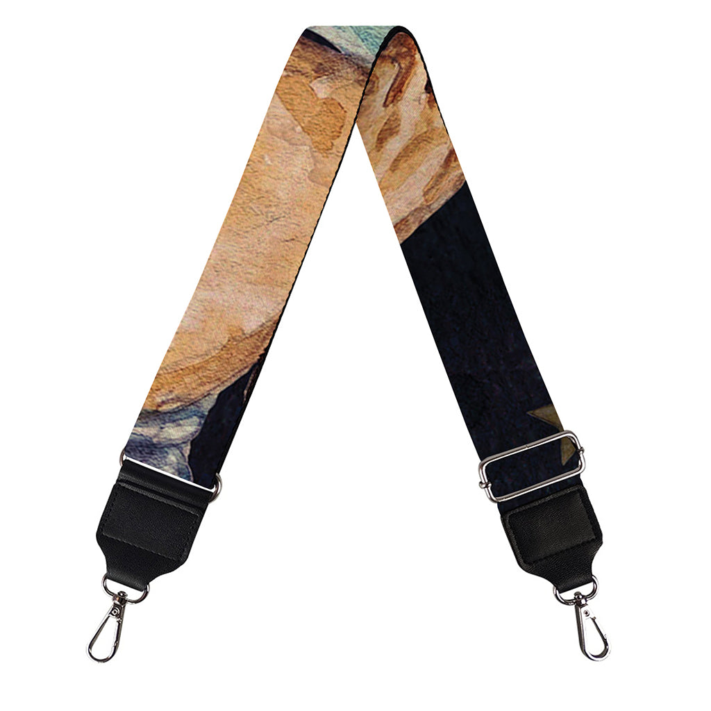 Watercolor Aquarius Zodiac Sign Print Bag Strap