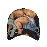 Watercolor Aquarius Zodiac Sign Print Baseball Cap