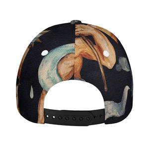 Watercolor Aquarius Zodiac Sign Print Baseball Cap