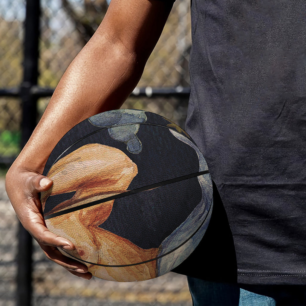 Watercolor Aquarius Zodiac Sign Print Basketball