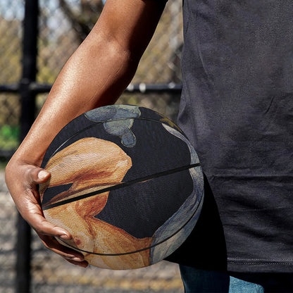 Watercolor Aquarius Zodiac Sign Print Basketball