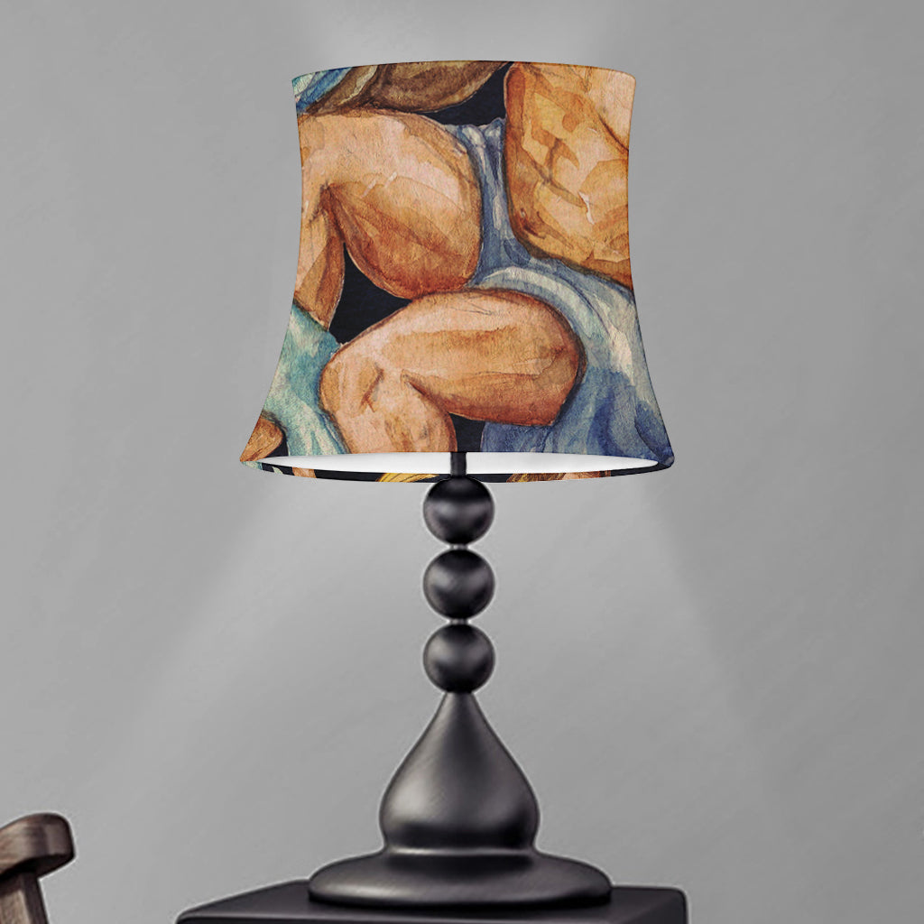 Watercolor Aquarius Zodiac Sign Print Bell Lamp Shade