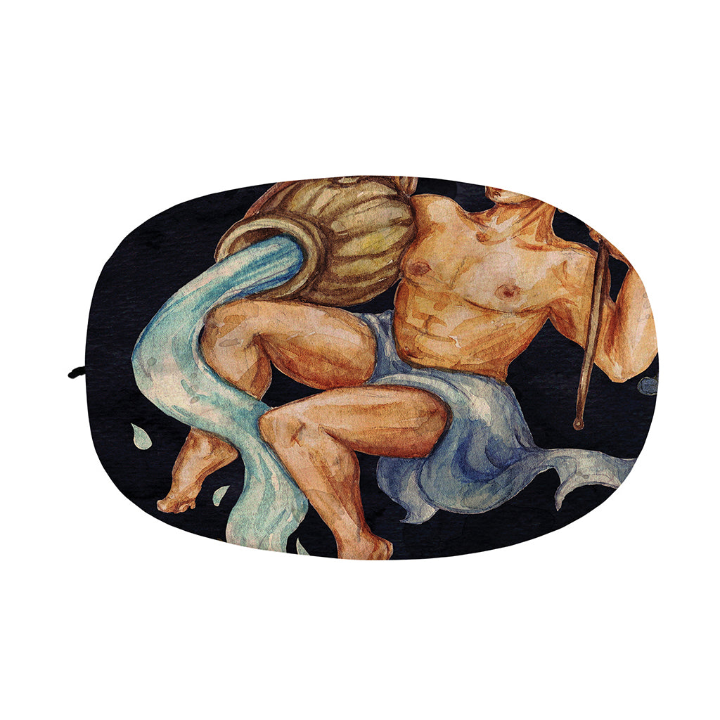 Watercolor Aquarius Zodiac Sign Print Car Side Mirror Covers