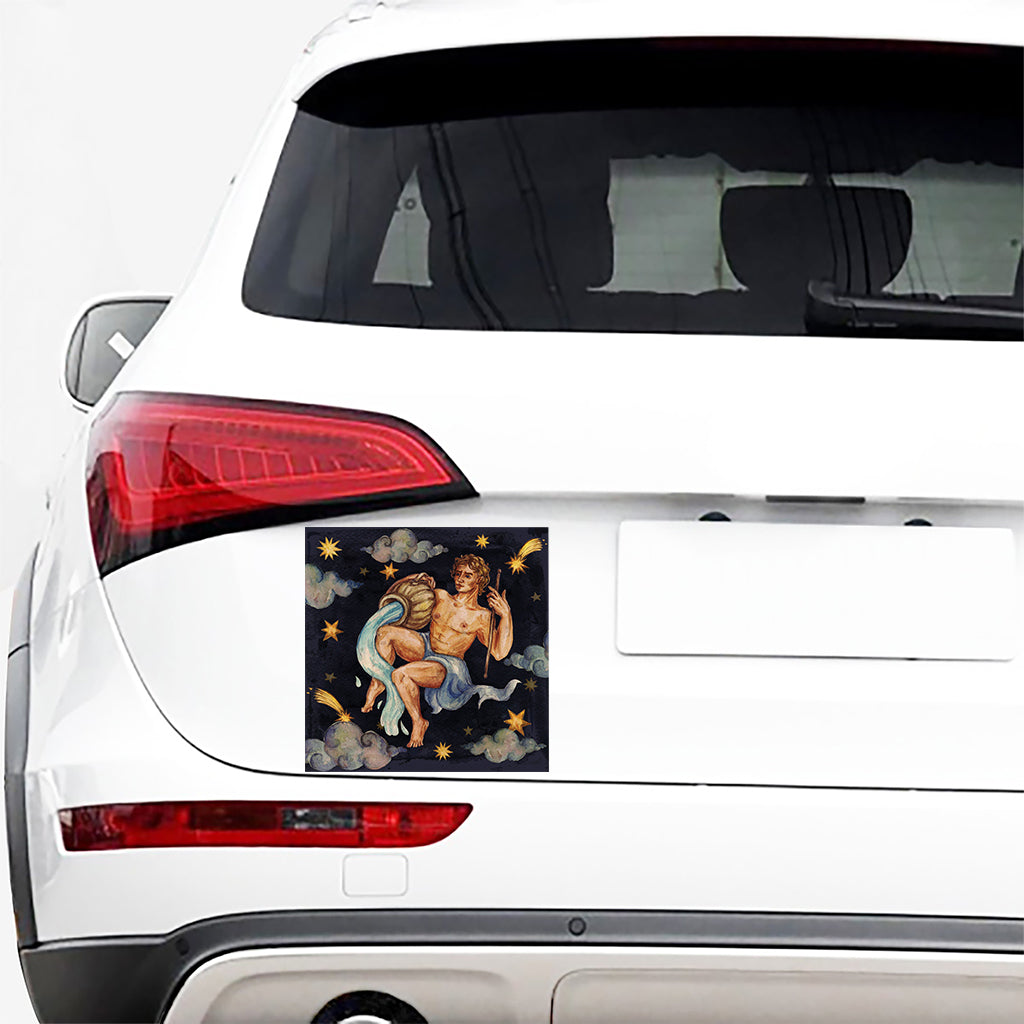 Watercolor Aquarius Zodiac Sign Print Car Sticker