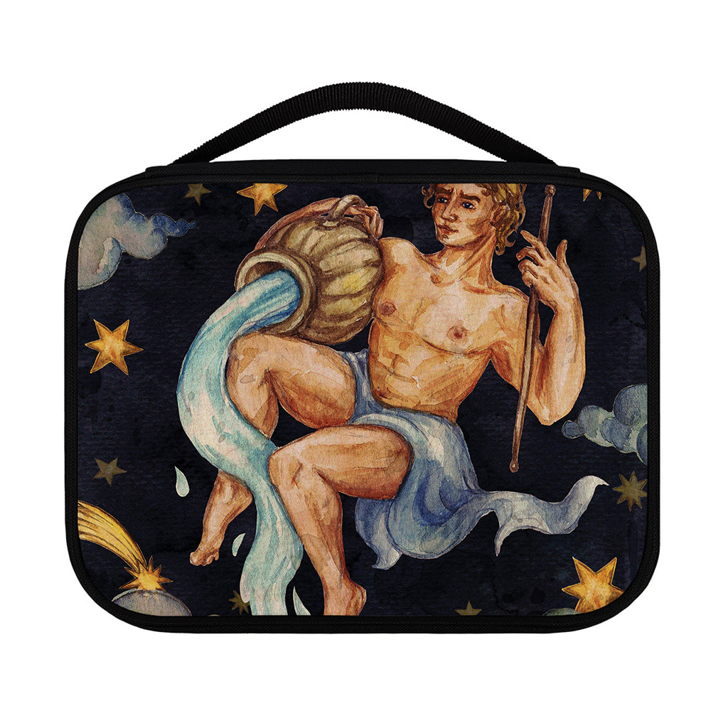 Watercolor Aquarius Zodiac Sign Print Classic Bible Case