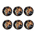 Watercolor Aquarius Zodiac Sign Print Coaster Set
