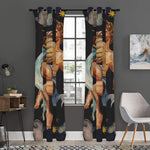 Watercolor Aquarius Zodiac Sign Print Curtain