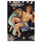 Watercolor Aquarius Zodiac Sign Print Curtain