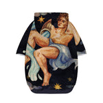 Watercolor Aquarius Zodiac Sign Print Dog Zip Up Hoodie