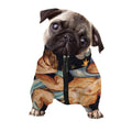 Watercolor Aquarius Zodiac Sign Print Dog Zip Up Jacket