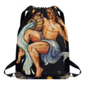 Watercolor Aquarius Zodiac Sign Print Drawstring Backpack