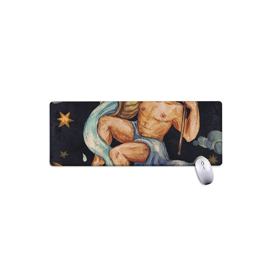 Watercolor Aquarius Zodiac Sign Print Extended Mouse Pad