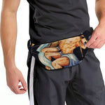 Watercolor Aquarius Zodiac Sign Print Fanny Pack
