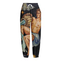 Watercolor Aquarius Zodiac Sign Print Fleece Lined Knit Pants