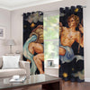 Watercolor Aquarius Zodiac Sign Print Grommet Curtains