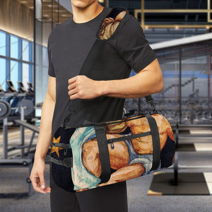 Watercolor Aquarius Zodiac Sign Print Gym Bag